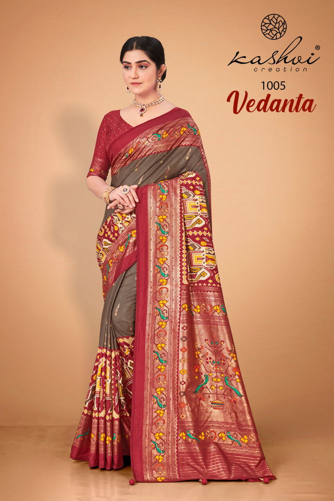 Kashvi Vedanta Colors Wholesale Wedding Sarees Catalog
